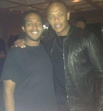 Marcel Young with his father Dr. Dre.